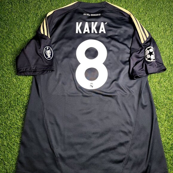 Kaka Real Madrid 2009 2010 DEBUT SEASON UEFA Third Soccer Jersey Shirt L S - Picture 1 of 11